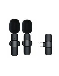 Microphone cravate sans fil Type C double (2 inclus) K1 noir