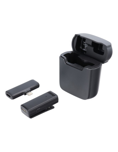 Microphone sans fil Tie pour iPhone Lightning 8 broches avec Case de chargement S11
