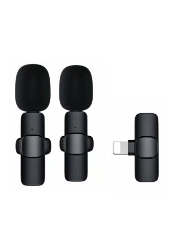 Micro-cravate sans fil Lightning double (2 inclus) K1 noir