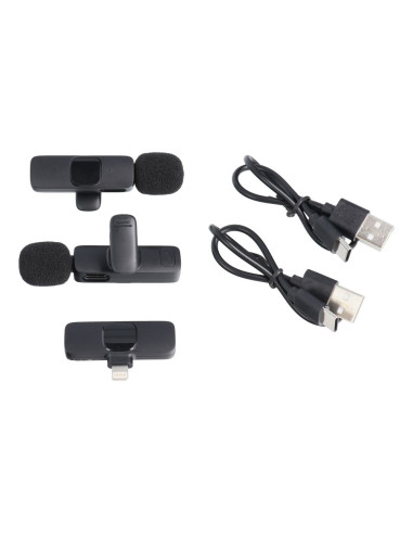 Micro-cravate sans fil Lightning double (2 inclus) K1 noir