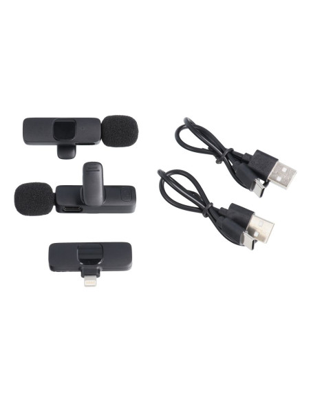 Micro-cravate sans fil Lightning double (2 inclus) K1 noir