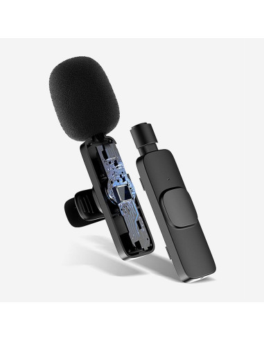 Micro-cravate sans fil Lightning double (2 inclus) K1 noir
