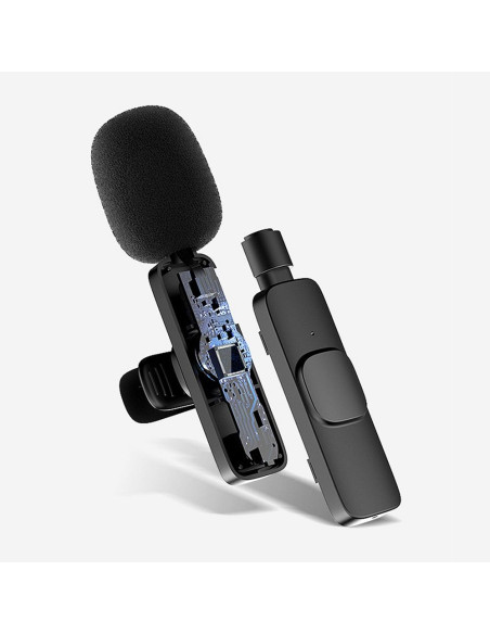 Micro-cravate sans fil Lightning double (2 inclus) K1 noir