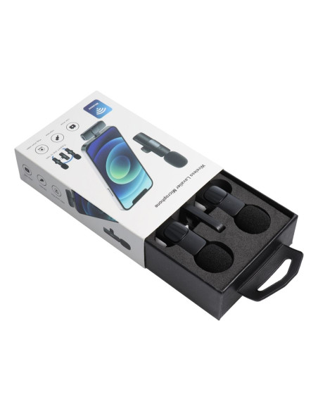 Micro-cravate sans fil Lightning double (2 inclus) K1 noir