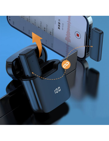 Microphone sans fil Tie pour Type C avec Case de chargement S11