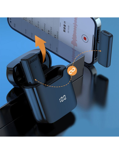 Microphone sans fil Tie pour Type C avec Case de chargement S11