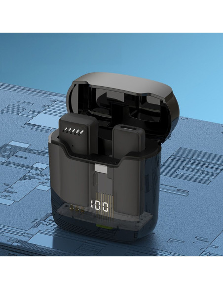Microphone sans fil Tie pour Type C avec Case de chargement S11