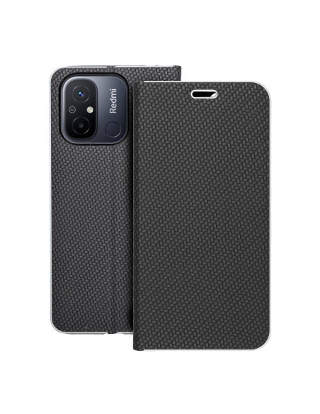 Etui LUNA Carbon pour Xiaomi Redmi 12C noir