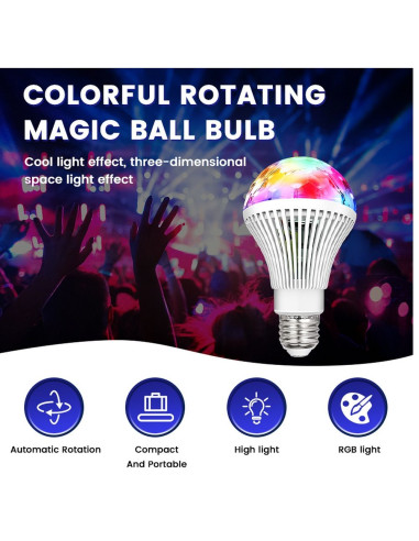 Ampoule LED Disco Mini Party Rotative E27 LBCRL