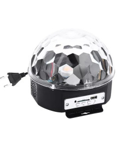 Boule disco avec télécommande + carte mémoire + USB + AUX bluetooth HD-LCMBL