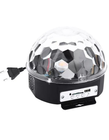 Boule disco avec télécommande + carte mémoire + USB + AUX bluetooth HD-LCMBL