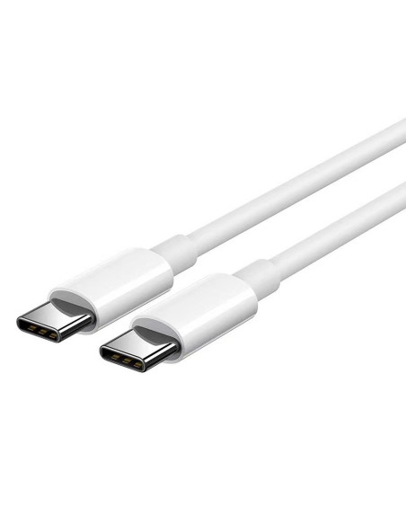 Câble Type C vers Type C 2.0 HD23 PD 40W 1m blanc