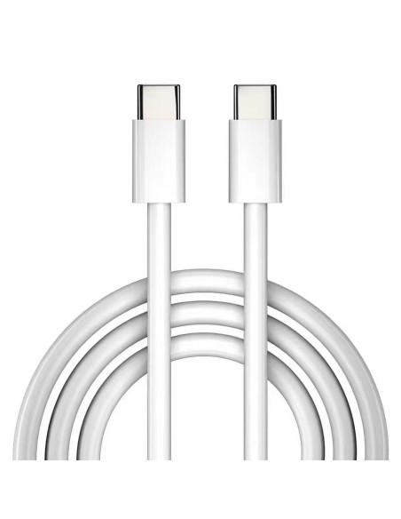 Câble Type C vers Type C 2.0 HD23 PD 40W 2m blanc