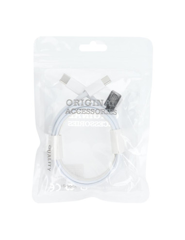Câble Type C vers Type C 2.0 HD23 PD 40W 2m blanc