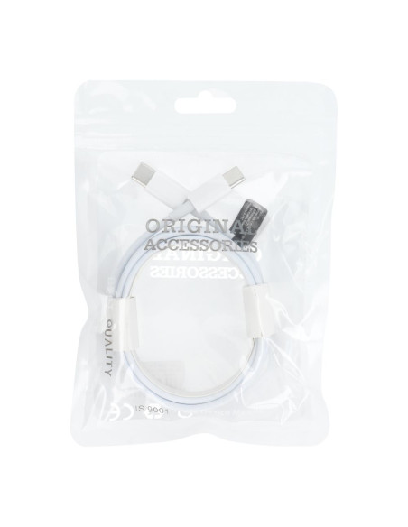 Câble Type C vers Type C 2.0 HD23 PD 40W 2m blanc