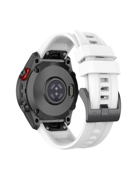 Bracelet en silicone pour GARMIN FENIX 3 / 3HR / 5X / 6X / 6X Pro / 7X / 7X Pro blanc (7)