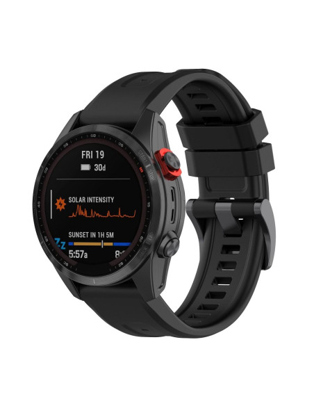 Silicone strap for GARMIN FENIX 3 / 3HR / 5X / 6X / 6X Pro / 7X / 7X Pro black (9)