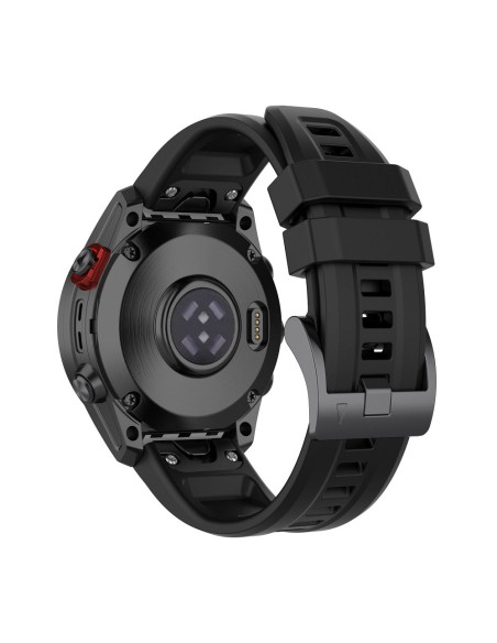 Silicone strap for GARMIN FENIX 3 / 3HR / 5X / 6X / 6X Pro / 7X / 7X Pro black (9)