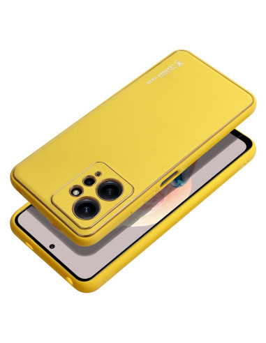 Etui LEATHER Case en cuir pour XIAOMI Redmi NOTE 12 4G JAUNE