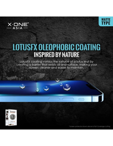 Verre trempé X-ONE Extreme Shock Eliminator 4th gen. (Matte Series) - iPhone 13 Pro Max/14 Plus