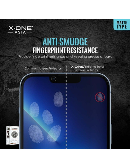 Verre trempé X-ONE Extreme Shock Eliminator 4th gen. (Matte Series) - iPhone 13 Pro Max/14 Plus