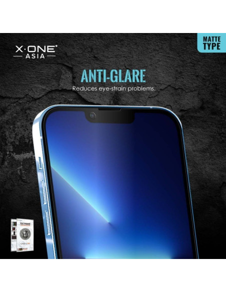 Verre trempé X-ONE Extreme Shock Eliminator 4th gen. (Matte Series) - iPhone 13 Pro Max/14 Plus