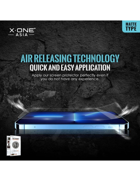 Verre trempé X-ONE Extreme Shock Eliminator 4th gen. (Matte Series) - iPhone 14 Pro/15
