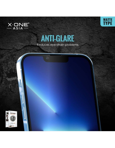 Verre trempé X-ONE Extreme Shock Eliminator 4th gen. (Matte Series) - iPhone 14 Pro/15
