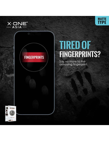 Verre trempé X-ONE Extreme Shock Eliminator 4th gen. (Matte Series) - iPhone 14 Pro/15