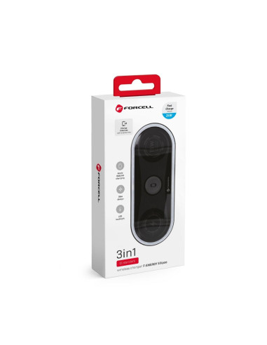 FORCELL F-ENERGY Ellipse 3-en-1 Quick Charge 15W Chargeur rapide par induction