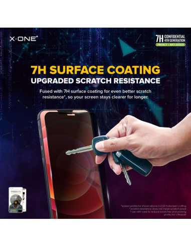 Verre trempé X-ONE Extreme Shock Eliminator 4th gen. Privacy - iPhone 13 Pro Max/14 Plus
