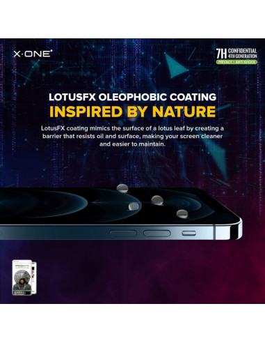 Verre trempé X-ONE Extreme Shock Eliminator 4th gen. Privacy - iPhone 13 Pro Max/14 Plus