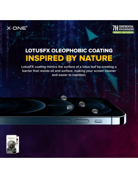 Verre trempé X-ONE Extreme Shock Eliminator 4th gen. Privacy - iPhone 13 Pro Max/14 Plus
