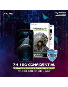 Verre trempé X-ONE Extreme Shock Eliminator 4th gen. Privacy - iPhone 14 Pro 2