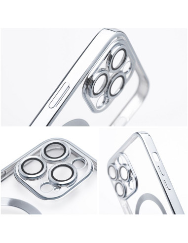 ELECTRO MAG COVER case compatible with MagSafe for IPHONE 13 Pro silver