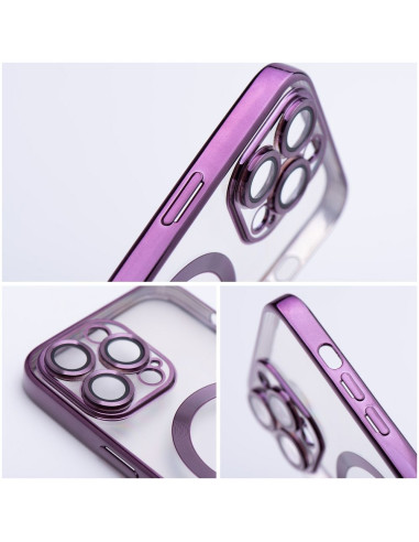 Coque ELECTRO MAG COVER compatible avec MagSafe pour IPHONE 13 Pro Max violet