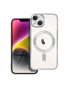 ELECTRO MAG COVER compatible avec MagSafe pour IPHONE 14 argenté