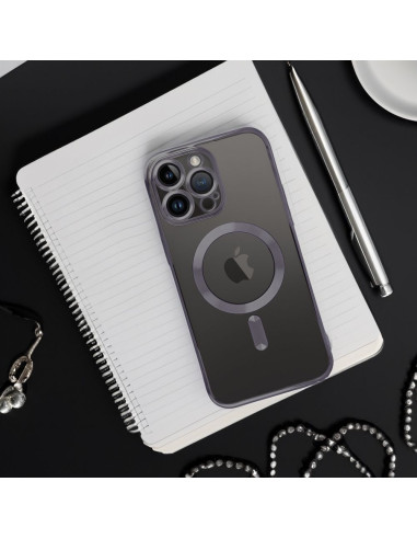 ELECTRO MAG COVER Coque compatible avec MagSafe pour IPHONE 14 Plus noir