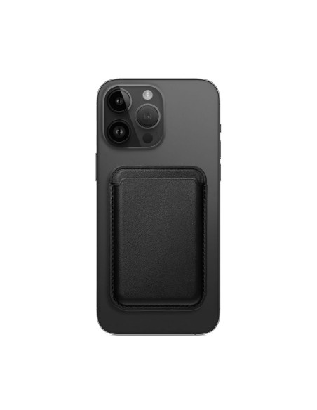 LEATHER MAG WALLET compatible with MagSafe black
