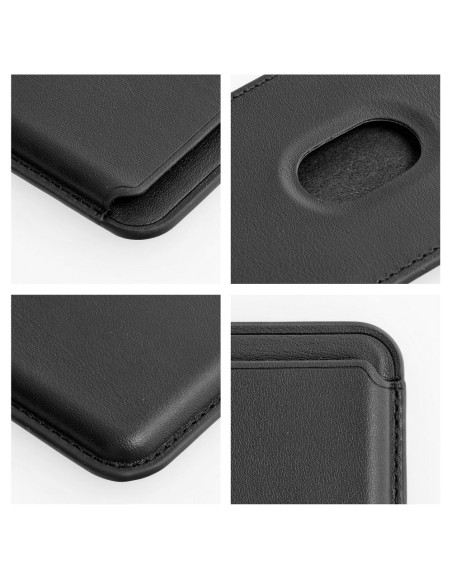 LEATHER MAG WALLET compatible with MagSafe black