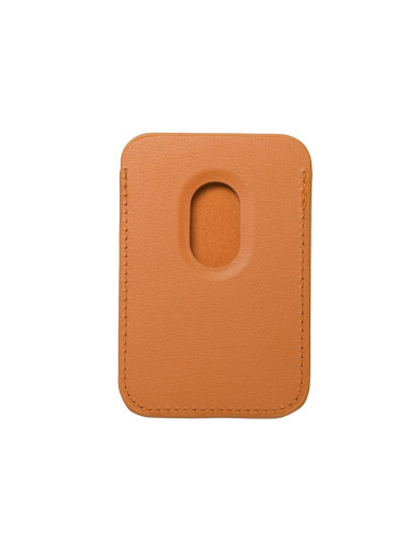 Portefeuille Mag en cuir orange