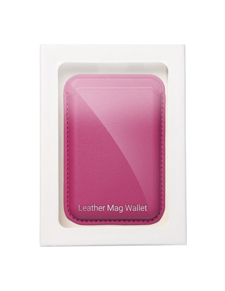 Portefeuille Mag en cuir rose