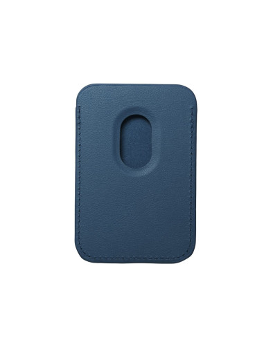 LEATHER MAG WALLET compatible with MagSafe blue