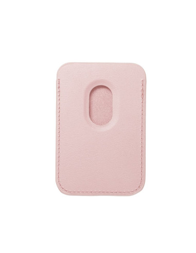Portefeuille Mag en cuir rose clair