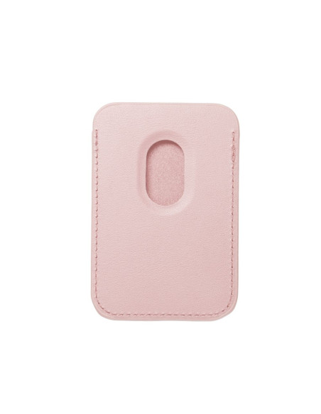 Portefeuille Mag en cuir rose clair