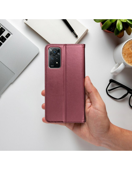 Etui Smart Magneto pour XIAOMI REDMI NOTE 12S bordeaux