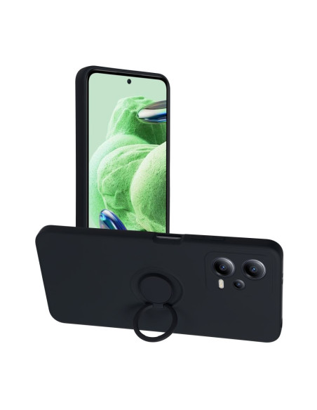 Coque SILICONE RING pour XIAOMI Redmi NOTE 12 5G noir
