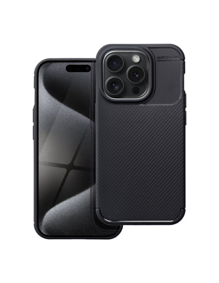 Coque CARBON PREMIUM pour IPHONE 15 Pro noir