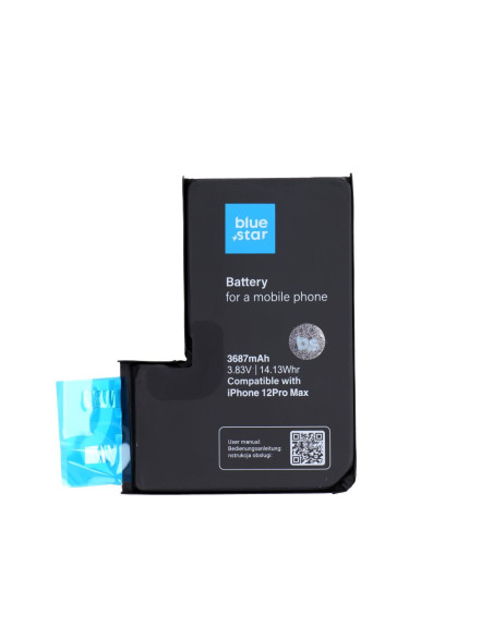 Kit de cellule de batterie (soudage par points requis) sans BMS pour Iphone 12 PRO MAX 3687 mAh Blue Star HQ