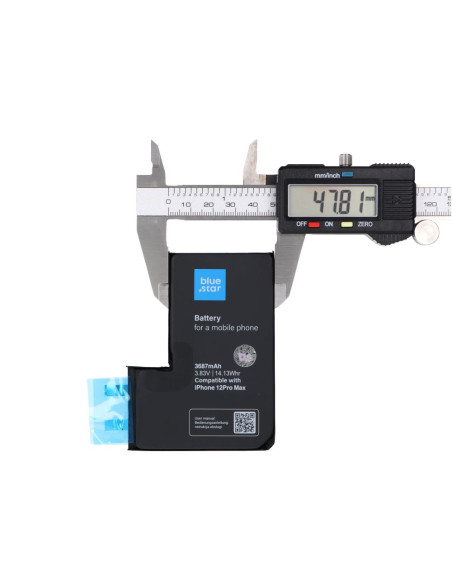 Kit de cellule de batterie (soudage par points requis) sans BMS pour Iphone 12 PRO MAX 3687 mAh Blue Star HQ